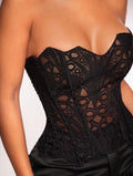 Corset negro de encaje