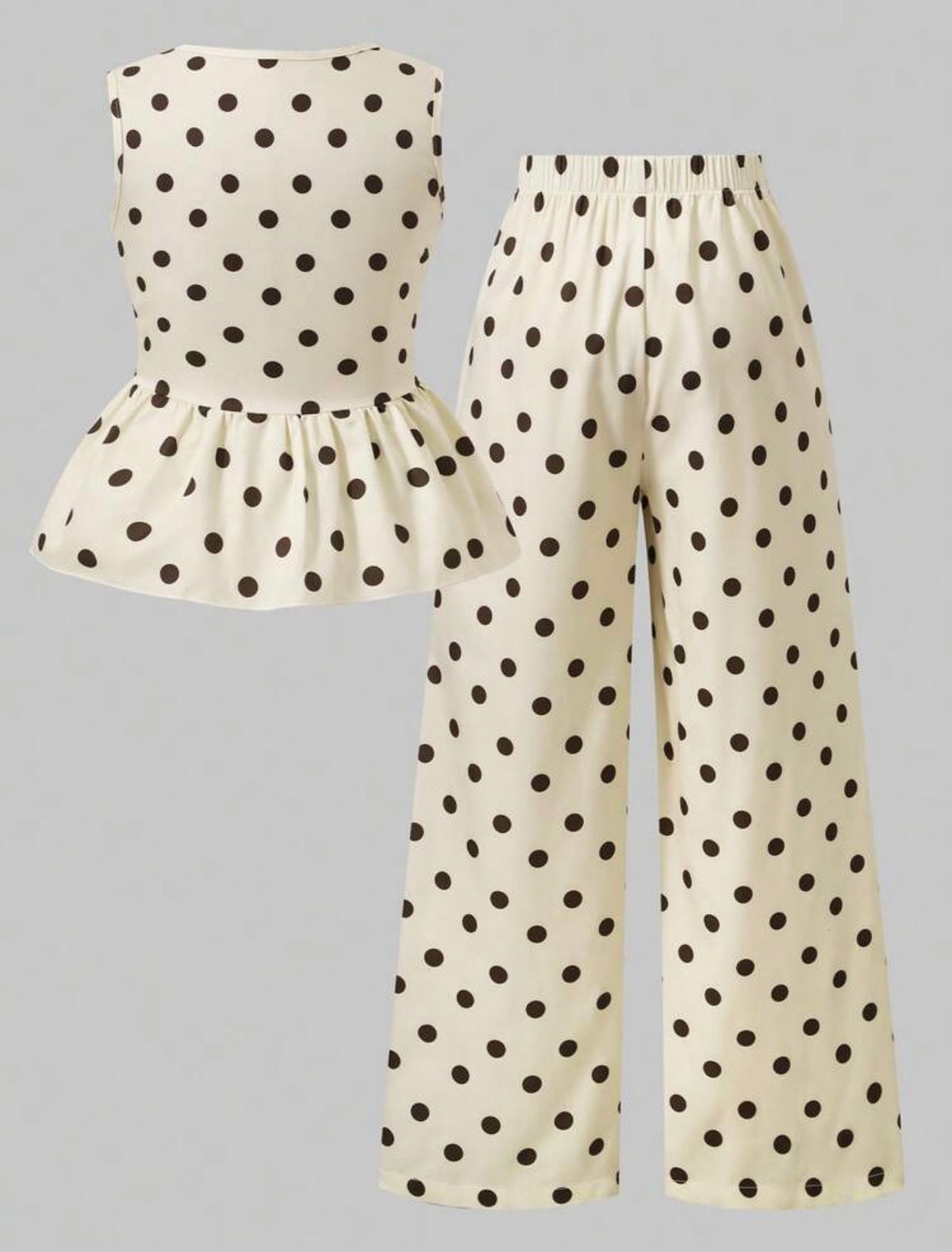 Conjunto polkadot o lunares para preadolescente