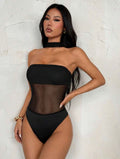 Boddy de malla negro