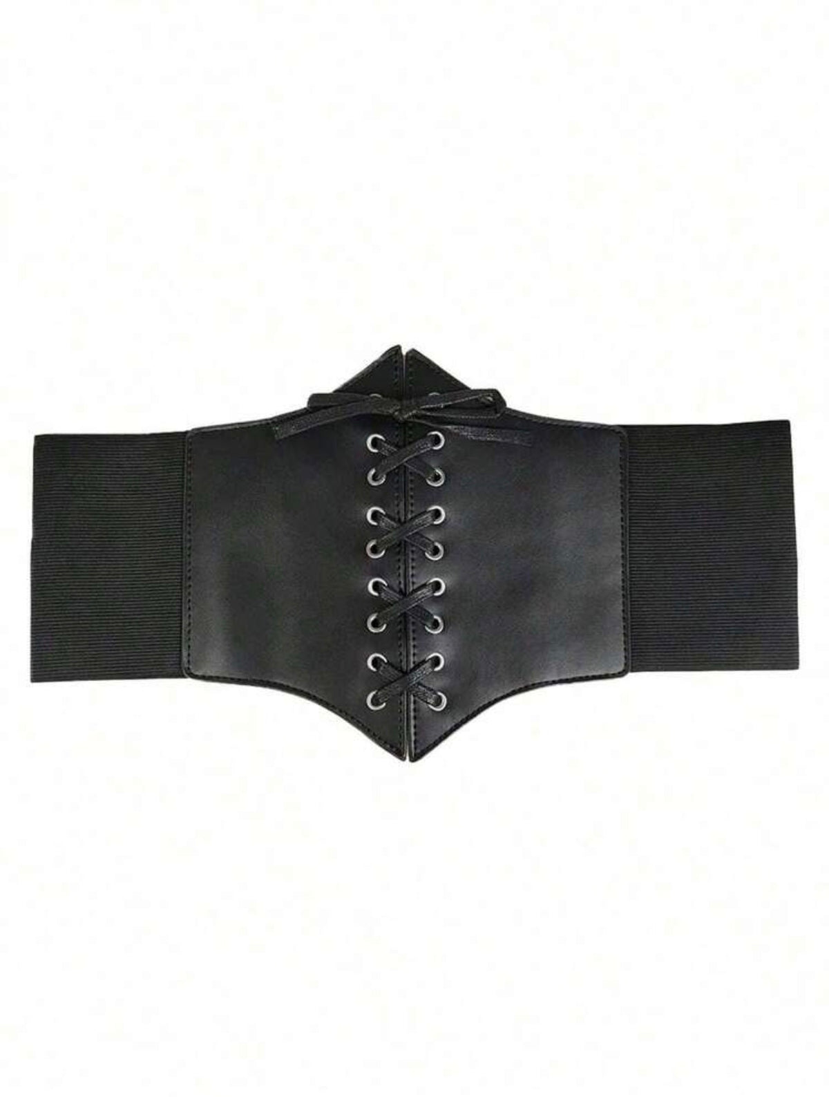 Cinturon tipo corset negro y marron