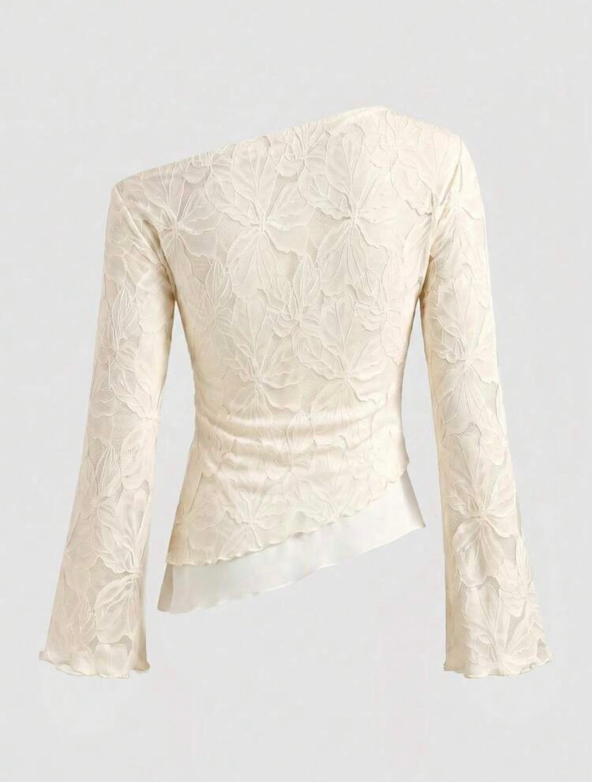 Blusa asimétrico blanco hueso