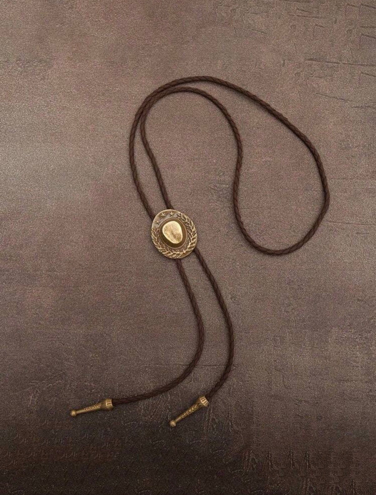 Collar vaquero marron y negro