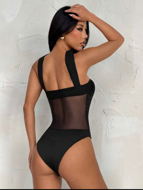 Boddy de malla negro