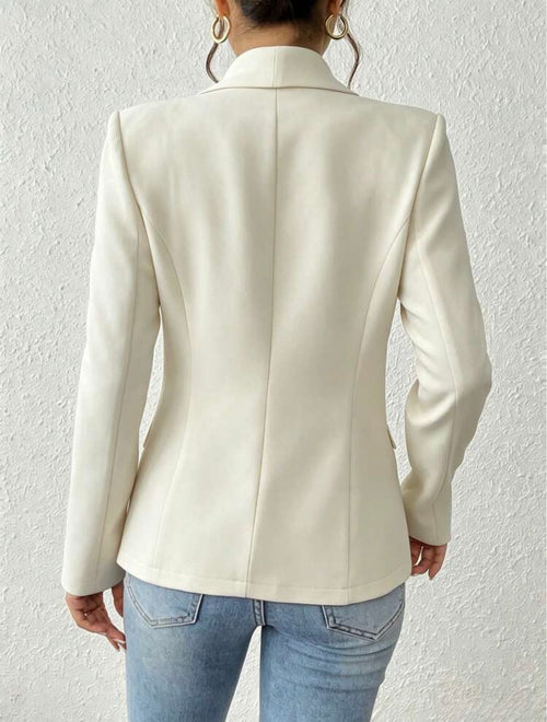 Blazer largo color hueso
