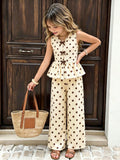 Conjunto polkadot o lunares para preadolescente