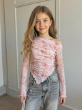 Top con diseño rosa