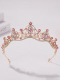 Corona dorado con detalle rosa o purpura