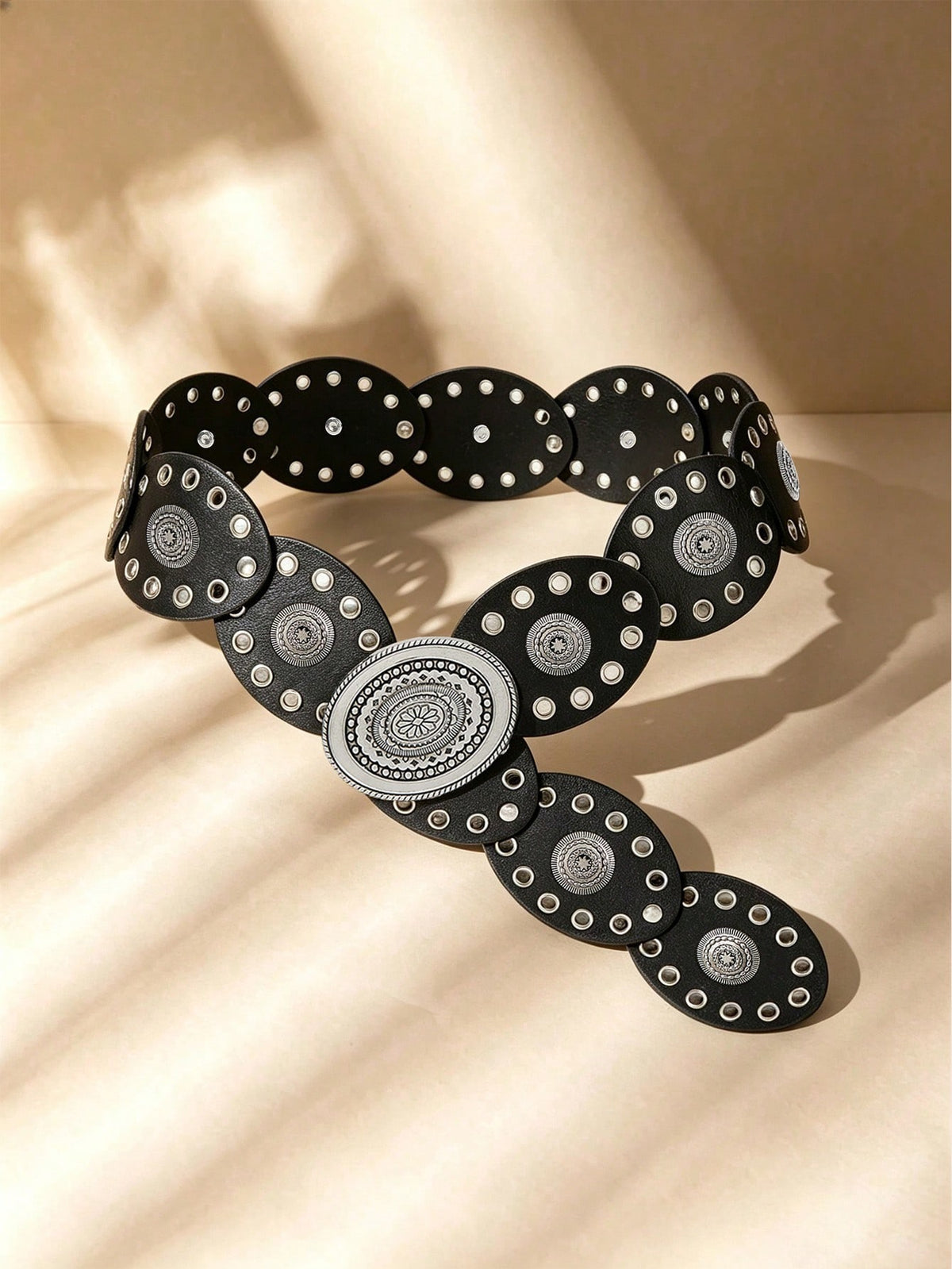 Cinturon bohemico marron y negro