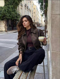 Chaqueta marron corta