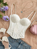 Top blanco corset