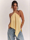 Top halter amarillo