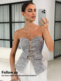 Chaleco gris strapless