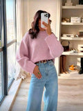 Sueter peluche color rosa palo