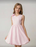 Vestido rosa plizado
