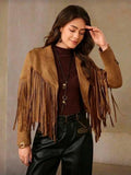 Chaqueta de flecos vaquero