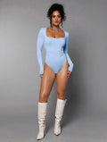 Boddy azul bebe manga larga