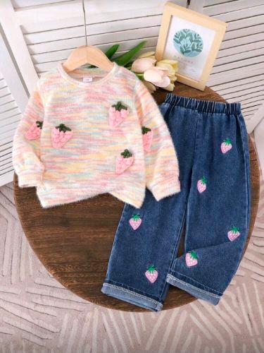 Conjunto de sueter de fresas 3D