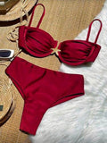 Traje de baño vinotinto con estrella