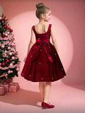 Vestido vinotinto brillante
