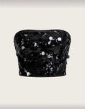 Top de lentejuelas negro