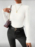Sueter blanco acanalado