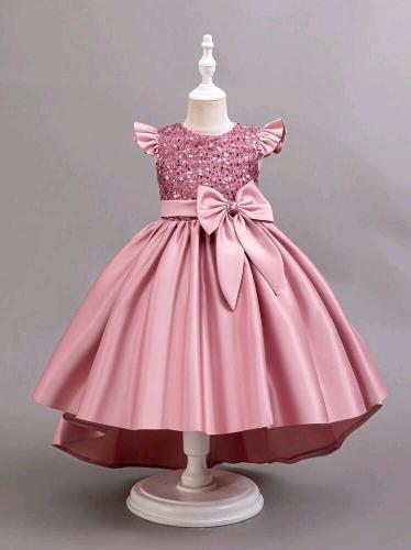 Vestido rosado con lentejuelas  T7