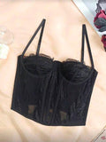Bustier negro de encaje