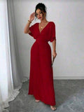 Vestido con manga y falda plizada