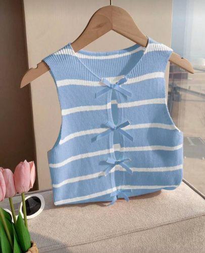 Chaleco de lazos azul bebe