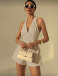 Braga beige corte en V