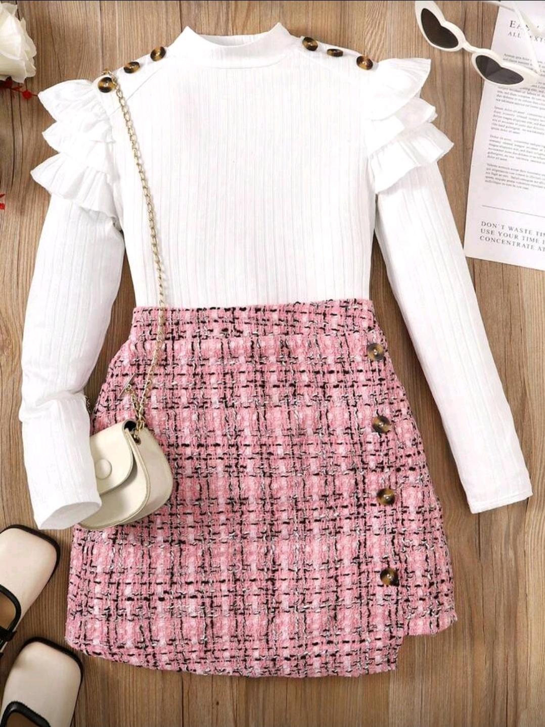 Conjunto de falda tejida