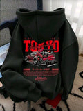 Buzo negro estampado tokyo