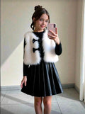 Conjunto 3 piezas con chaleco blanco