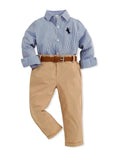 Conjunto pantalon y camisa manga larga 8y-12y