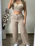 Conjunto de top con volado