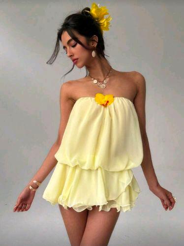 Vestido amarillo veraniego
