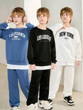 Conjuntos de jogger y sueter 8y-14y solo azul