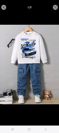 Conjunto sueter y  jean cargo 4y y 5