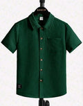 Camisa manga corta verde 8y-14y