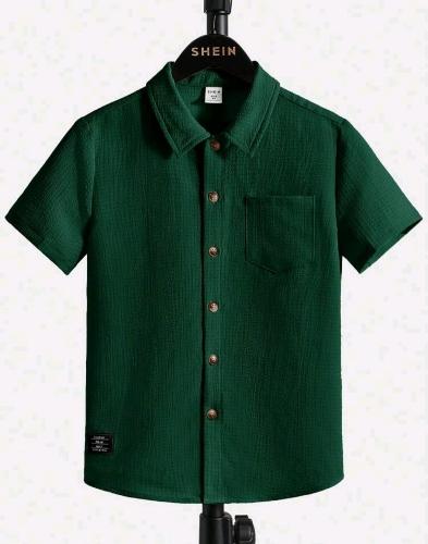Camisa manga corta verde 8y-14y