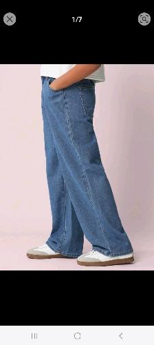 Jean para niña ancho oscuro