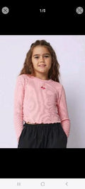 Blusa manga larga con cereza