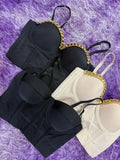Bustier con detalle dorado