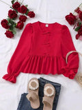 Blusa roja manga larga T 8-12