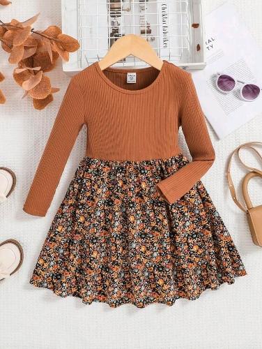 Vestido casual marron 4-7y