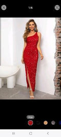 Vestido lentejuelas color rojo