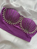Bustier morado con lentejuelas