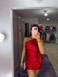 Vestido rojo cruzado
