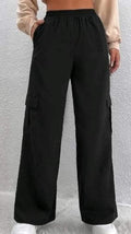 Pantalo cargo negro y beige