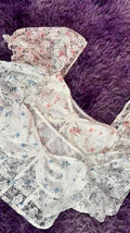 Bustier de flores con manga corta
